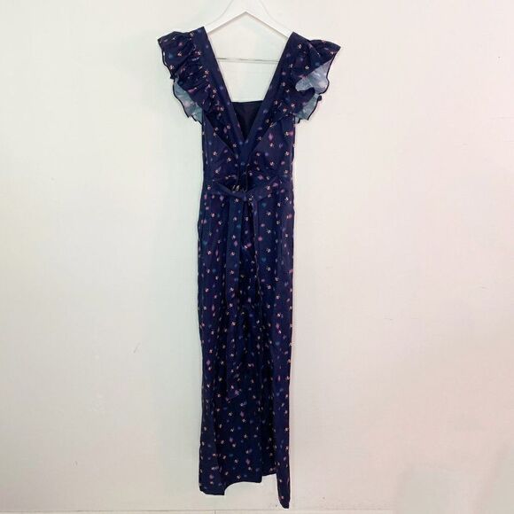 NEW Rebecca Taylor Farren Flutter Sleeve Jumpsuit - Picture 5 of 9